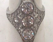 Vintage Art Deco  Ring Roaring 20's Great Gatsby Flapper