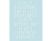 Art Print 8x10 - The Weight Of Expectation - motivational word art