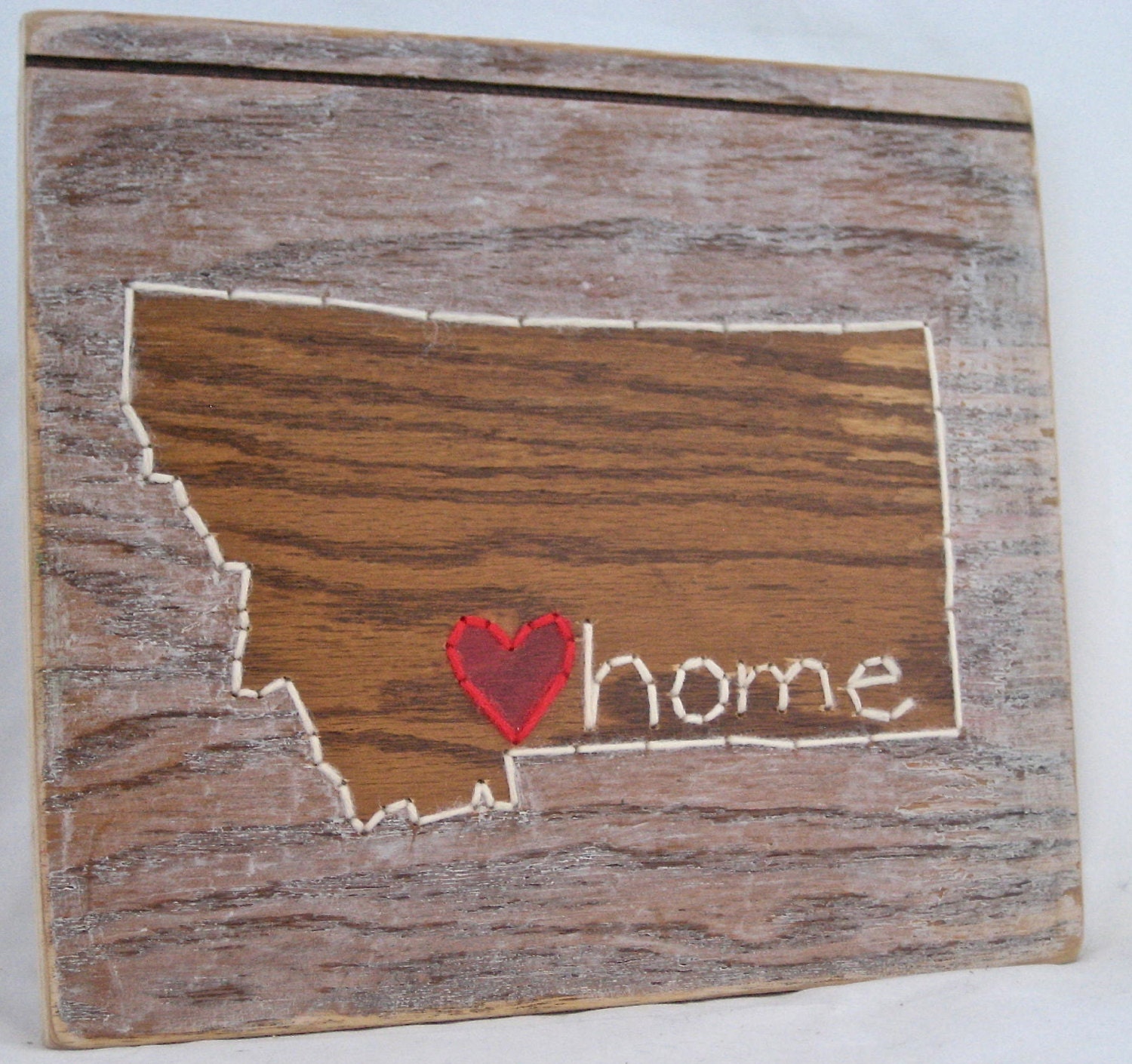 YOU CHOOSE COLORS Montana home stitched wood