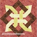Lugano Clover paper pieced quilt block pattern INSTANT DOWNLOAD PDF