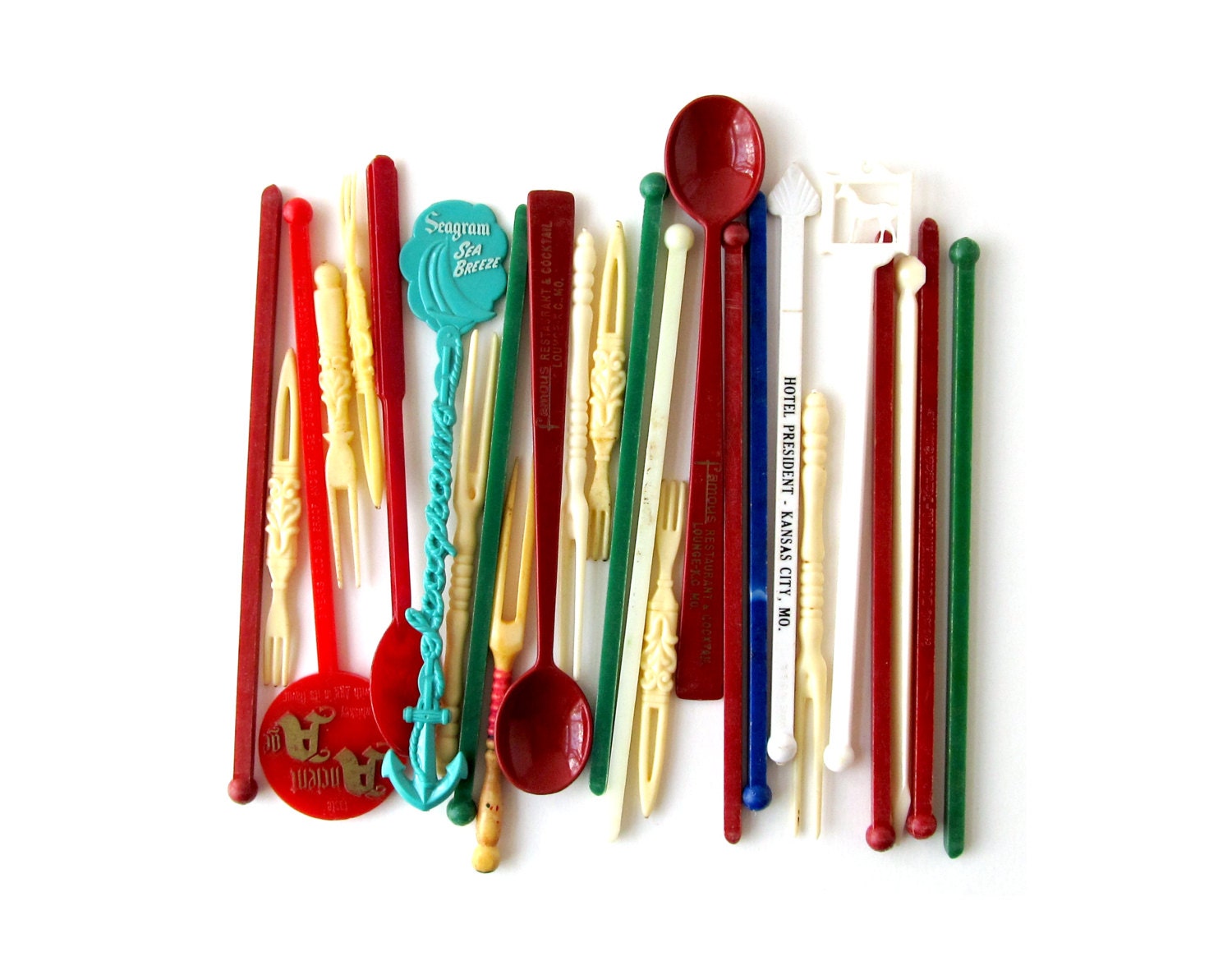 Vintage SWIZZLE STICK Collection In Vintage Ann Page Peanut Butter Jar