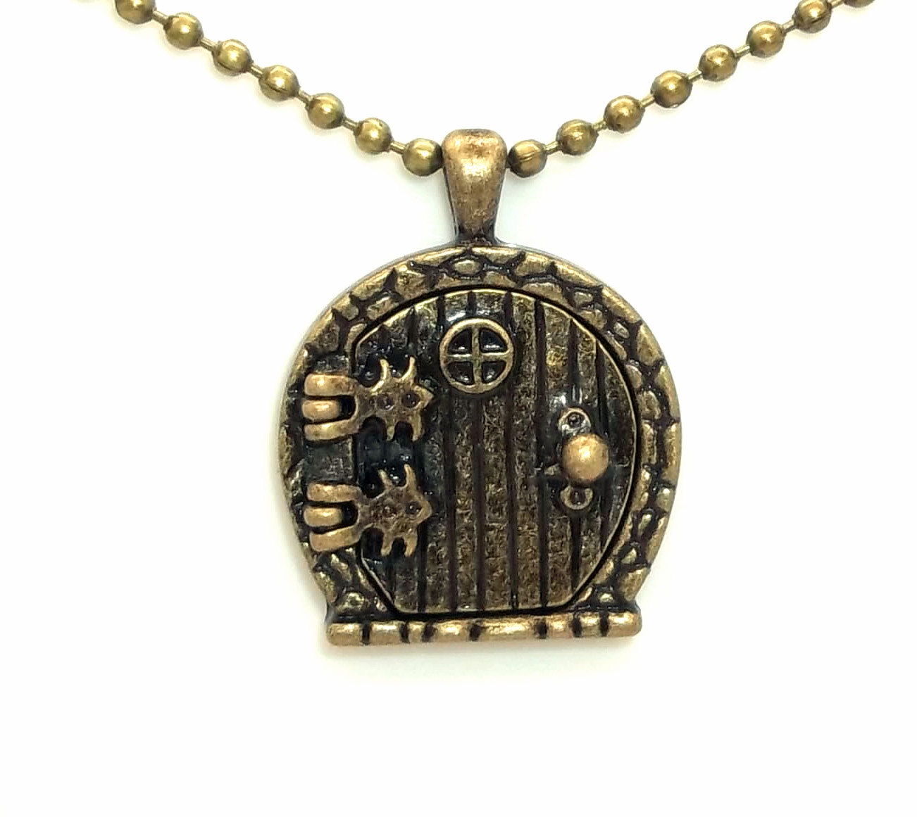 HOBBIT inspired Door, locket Necklace .. FREE Shipping US .. shire