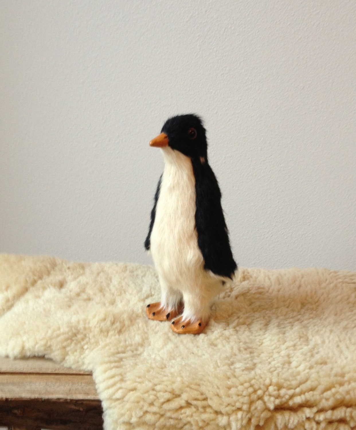 Vintage Penguin : Mid Century Fur Penguin