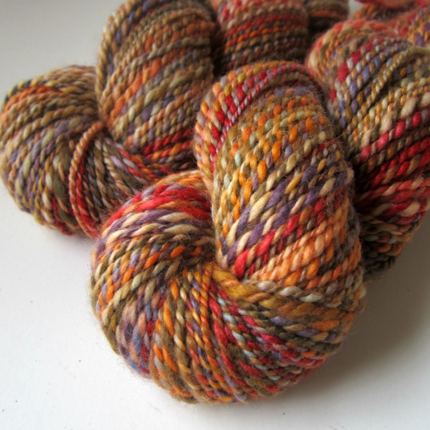 Handspun Yarn, Hand Dyed Yarn, BFL Wool, 2 Ply,  Worsted Weight, 165 yards/4oz Admiral