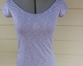 Womens Heather Lilac Knit Top Size Small