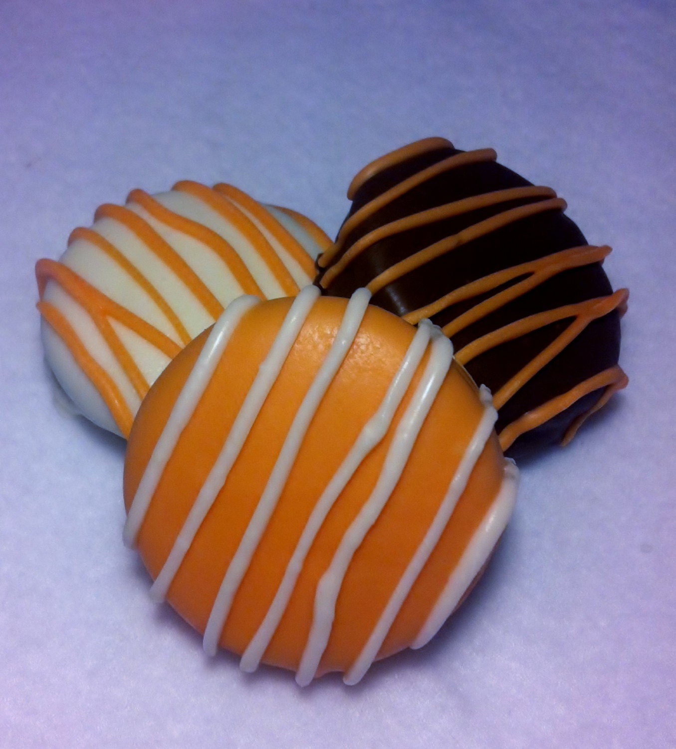 12 PEACH Assortment Chocolate Dipped Double Stuff Oreo Cookies - Autumn, Baby, Wedding, Party Favor, Shower, Christening