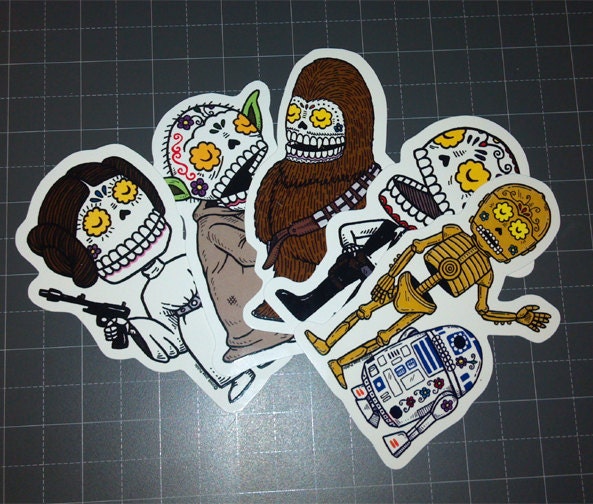 Calaveras Vinyl Sticker 5-Pack