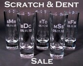 Personalized Etched Shot Glass - SCRATCH & DENT SALE - Listing of 1 Glass