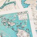 Fun Florida Map - Vintage Map of Florida - Aqua - Cottage Chic - A Fun and Funky Little 1930s Florida Map to Frame