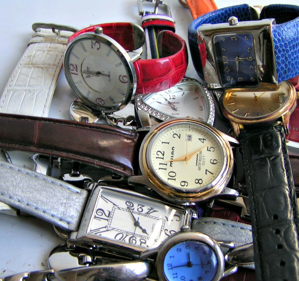SALE. 15 Piece Wristwatch Lot. Altered Art