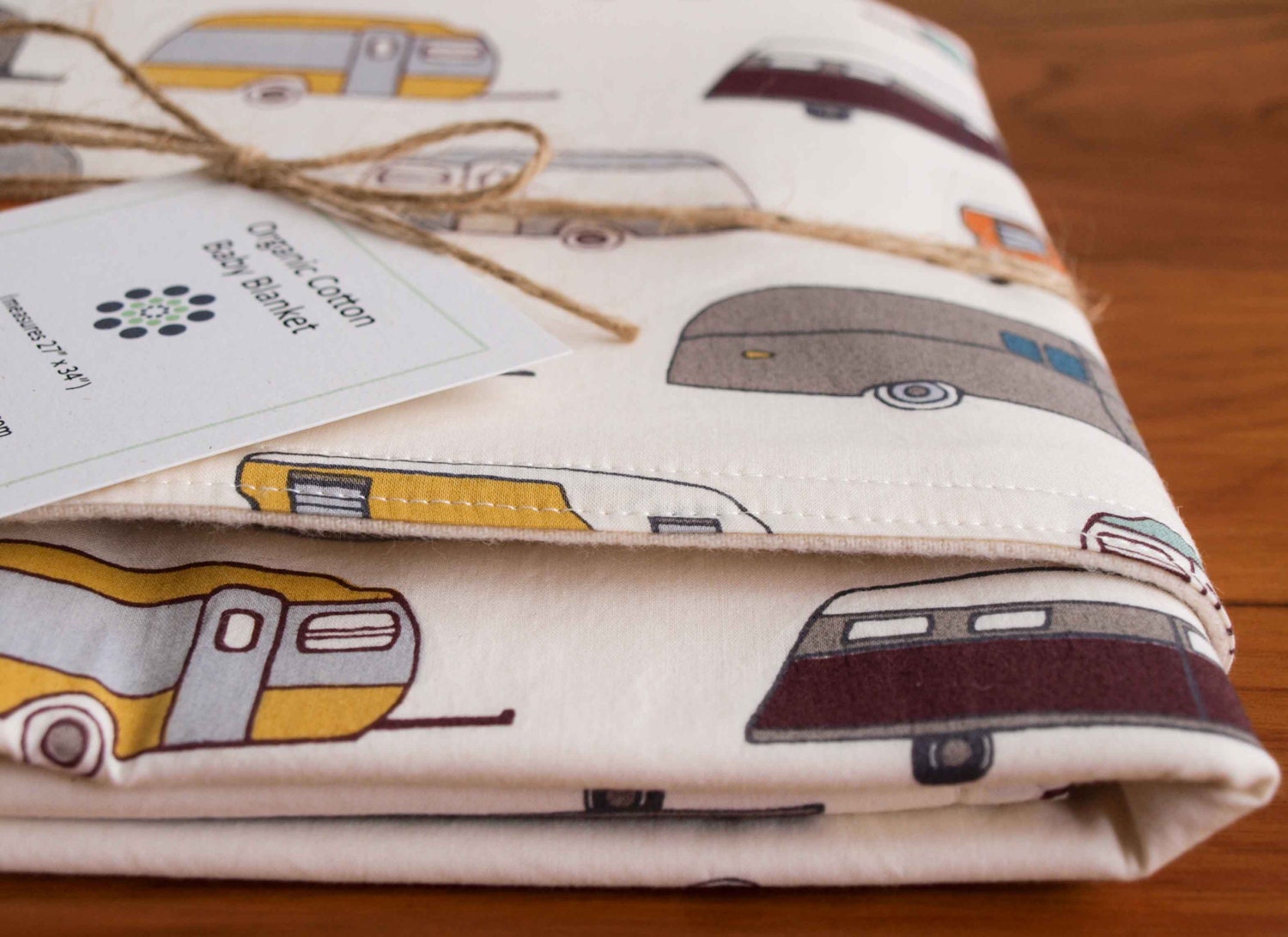 Organic Baby Blanket, Campers