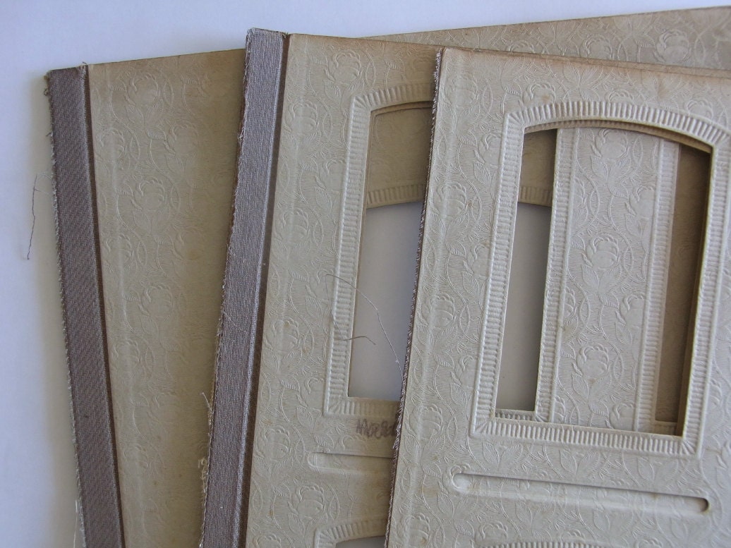 Vintage Photo Album Pages Set of 3