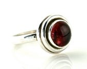 Pink Tourmaline Ring Sterling Silver Bezel Set Cab .925 Silver Ring Tourmaline Cabochon
