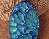 Dichroic Fused Glass Pendant Glass Pendant Glass Jewelry Blue Green Fused Glass Pendant