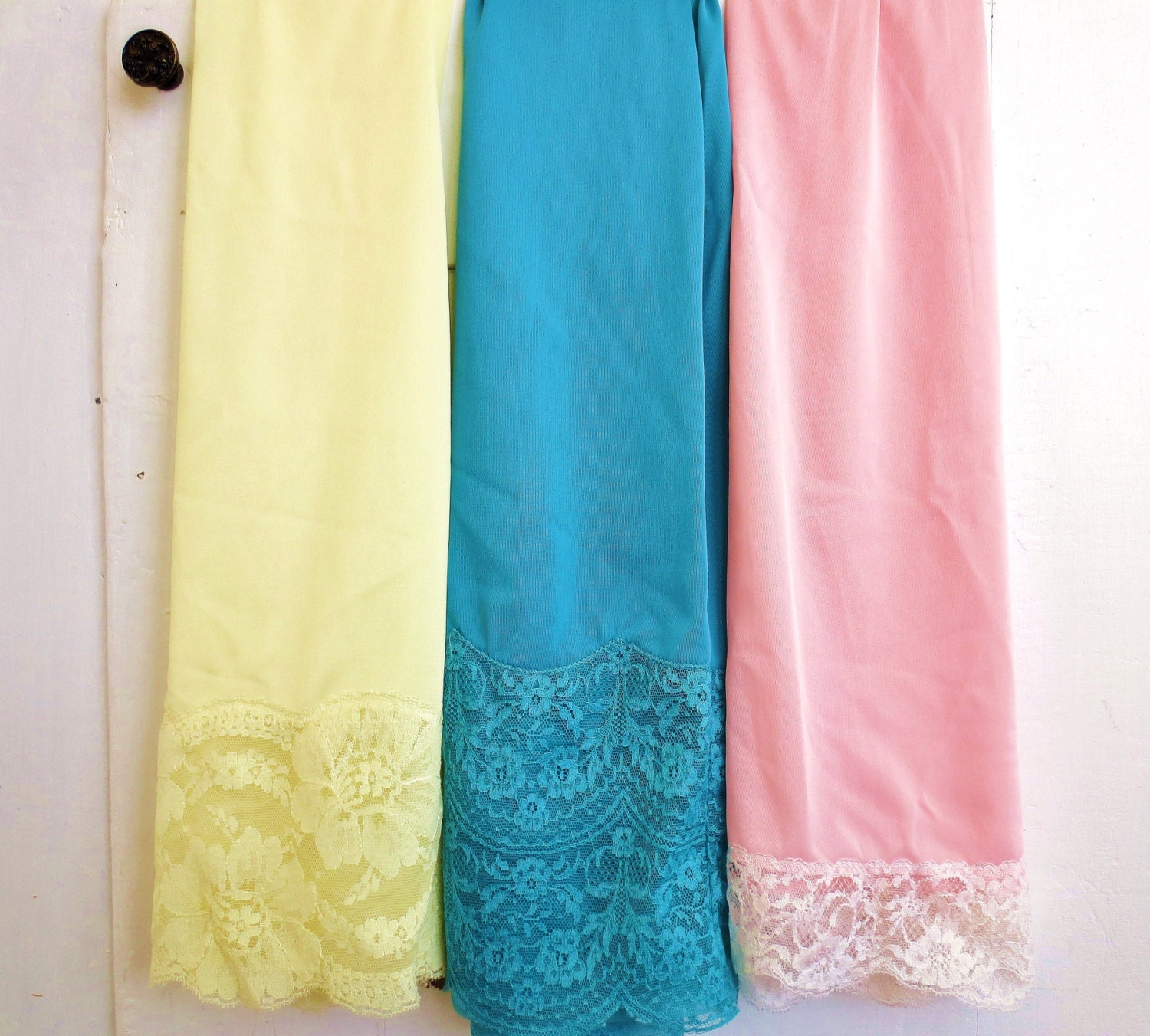 Underneath It All... Lot of Three Vintage Pastel Lingerie Half Slips