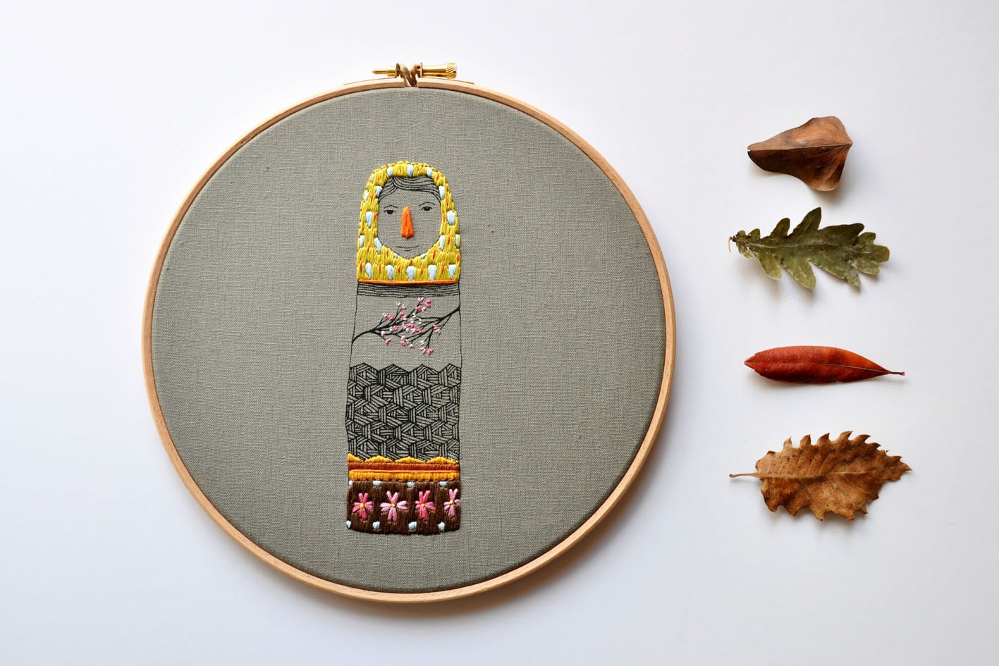 Lady Beekeeper I - original mixed media artwork