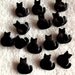 Black Cat buttons, 20mm x 4