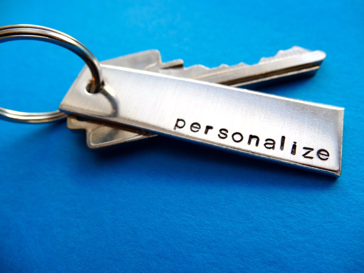 Personalize your own Keychain - Personalized Accessory - Custom handstamped Keychain