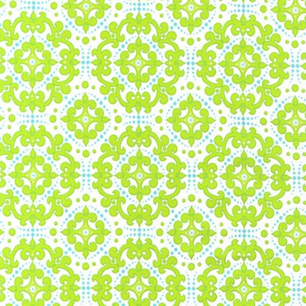 Modern Bliss quilt or craft fabric by Robert Kaufman- Mod Moroccan in Caribbean, 1 Yard
