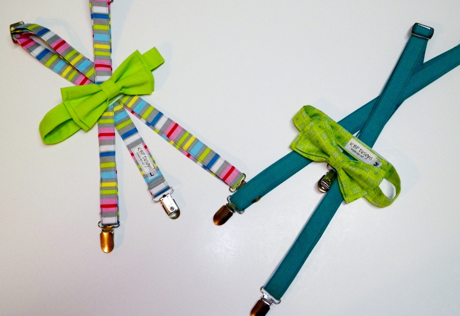 Baby Toddler boy Suspender bow tie sets size newborn to  7 years custom order