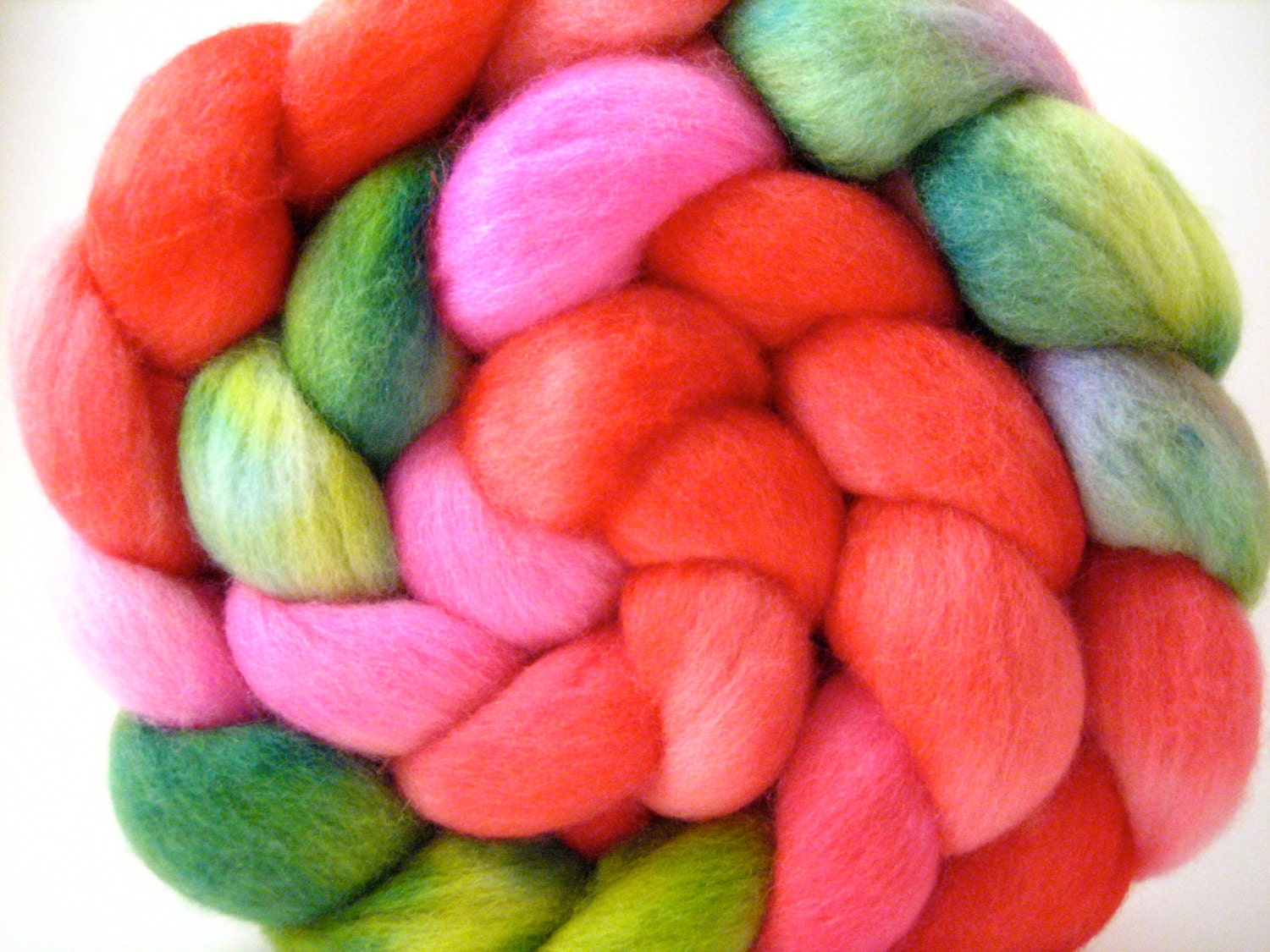 Hand Dyed Polwarth Wool Top 4 oz