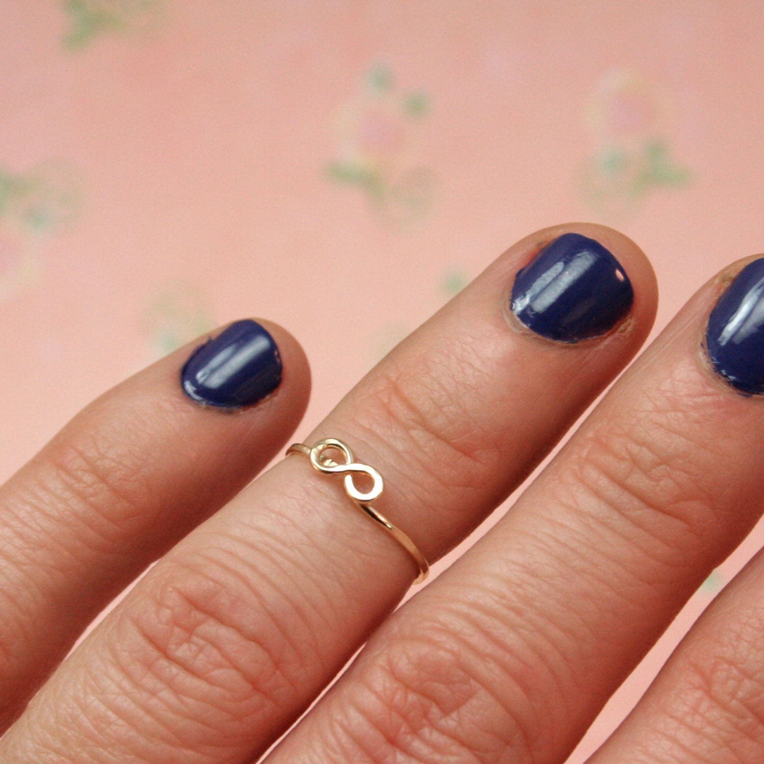 First Knuckle Ring - 14k gold filled Dainty Infinity Symbol