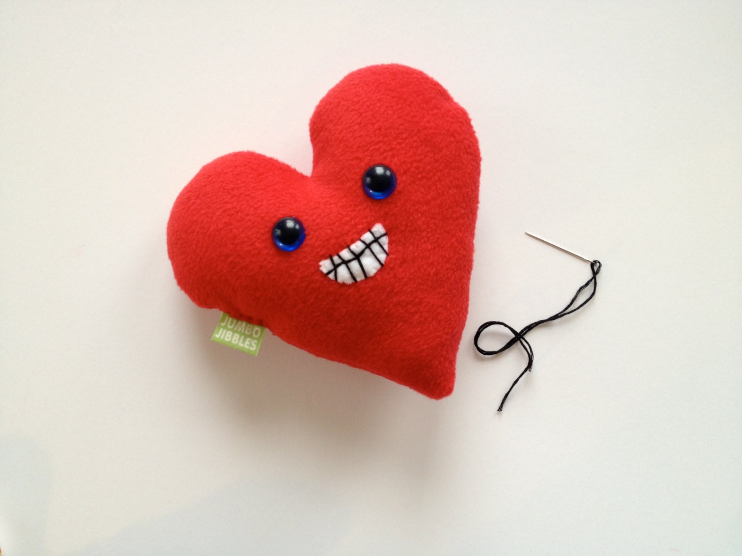 Mothers Day Heart Pillow - Snaggletooth Heart Toy