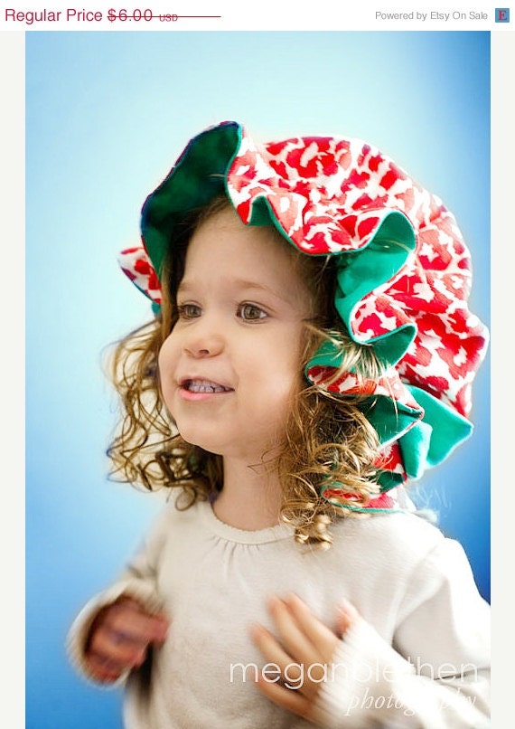 On Sale 2.50 Off Whimsy Couture Sewing Pattern/Tutorial ebook -- Ruffle Sun Hat -- newborn through adult PDF INSTANT