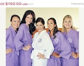 On Sale till May24th Bridesmaid Robes Set of 6 personalized waffle weaved robes.