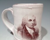 President James Madison Mug with white glaze