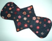 Cloth Menstrual Pad - 10.5" Bamboo Hemp Cloth Pad - Regular Absorbency - Heatwave Floral