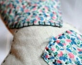 Tooth Fairy Pillow Sun Bonnet Sue Vintage Quilt Blue White Pink Floral