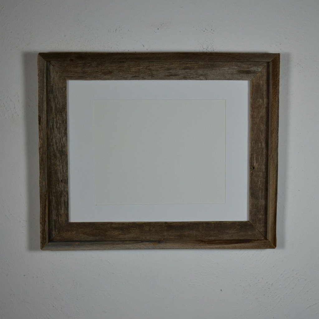 11x14 frame white 8x10 mat gorgeous natural gray patina