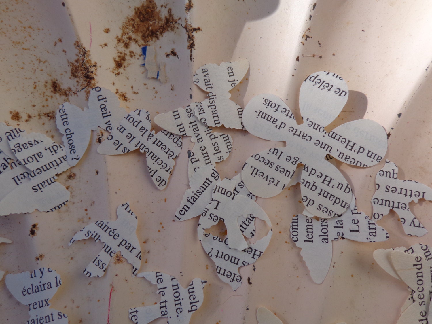 50  Hand Punch Die Cut  Variety  French Words Harry Potter Book  Free Ship