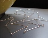 Geometric Sterling Silver Chain Necklace - Handmade Lightweight Long Silver Chain - etsymetal team jewelry