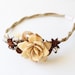 Natural harvest crown, Bridal hair crown, Woodland wedding accessory - WIND on the PLAINS