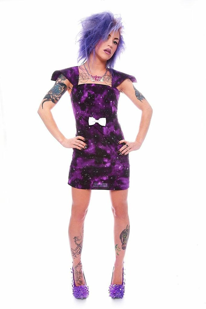 Purple Violet Galaxy Space Dress