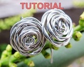 TUTORIAL - Wire Wrapped Rose Earrings