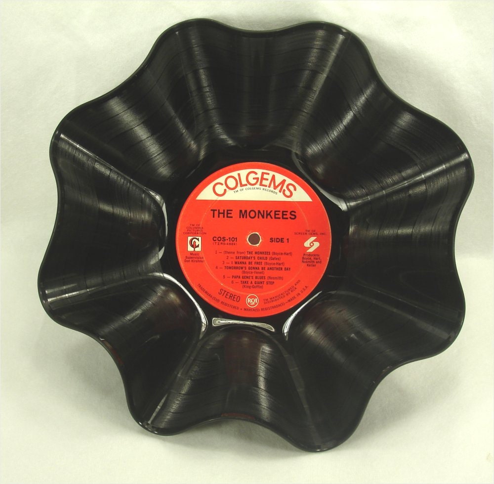 The MONKEES Recycled Record Bowl - 1966 Debut Album