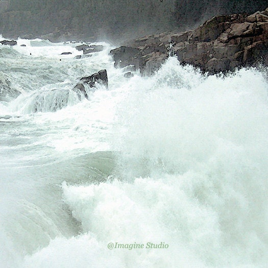 Art, Nature, Ocean, Waves, Beach,  Photography,  Landscape, Springtime Photo,  Painted Photographs, Fine Art Print,  Home Decor, Wall Art