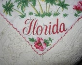 Vintage Florida Hanky - Handkerchief Hankie