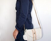 Caramel Linen Patch Bag