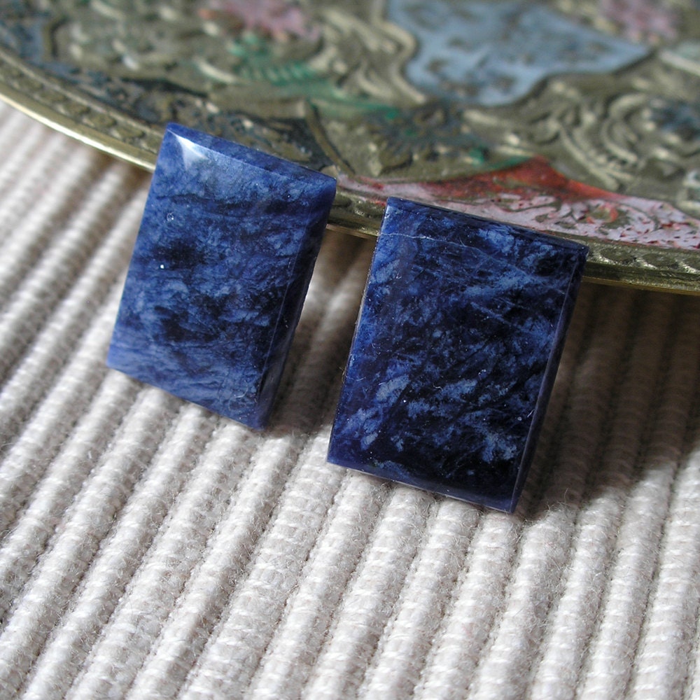 Sodalite Rectangular Cabochon- Deep Blue Rectangular Sodalite Cabochons