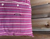 Dress Shirt Pillow - red stripe