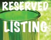 Reserved Listing for Heather Watkins