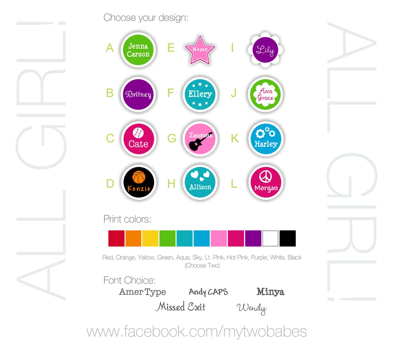 Waterproof kids labels : 1" size - 30 qty. per set