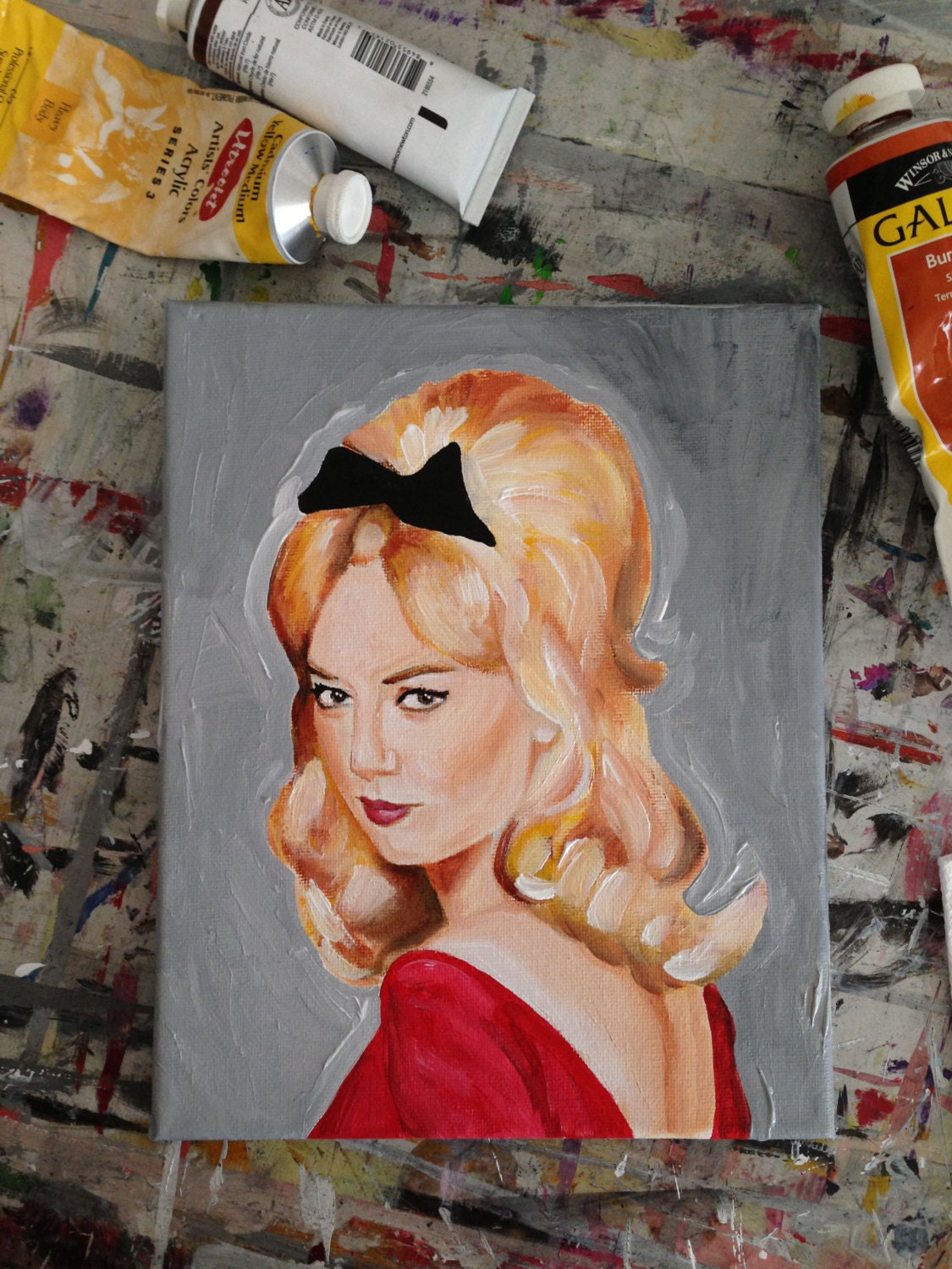 For the Love of French Hair - Original Acrylic Painting