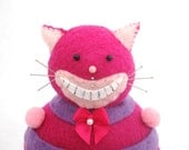 Alice in Wonderland Cheshire Cat Inspired Pincushion cute felt kitty cat collectable or gift for animal lover...MADE-TO-ORDER
