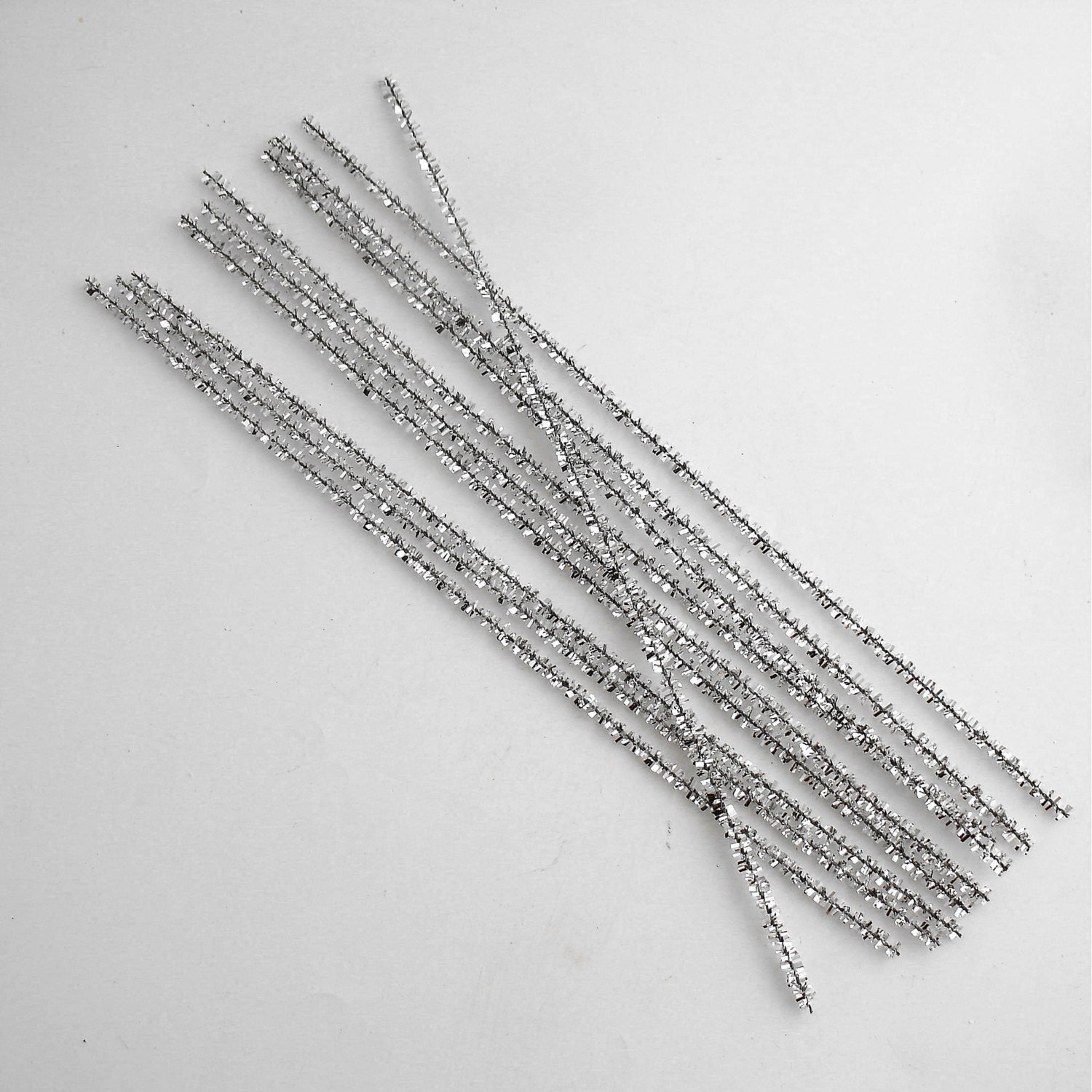 Vintage Silver Wired Tinsel