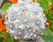 Classic heirloom brooch bouquet -- deposit on a wedding bridal bouquet